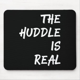 The Huddle is Real Fun Football  for Fall Mouse Pad