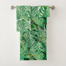 Tropical Leaf Bathroom Accessories Zazzle