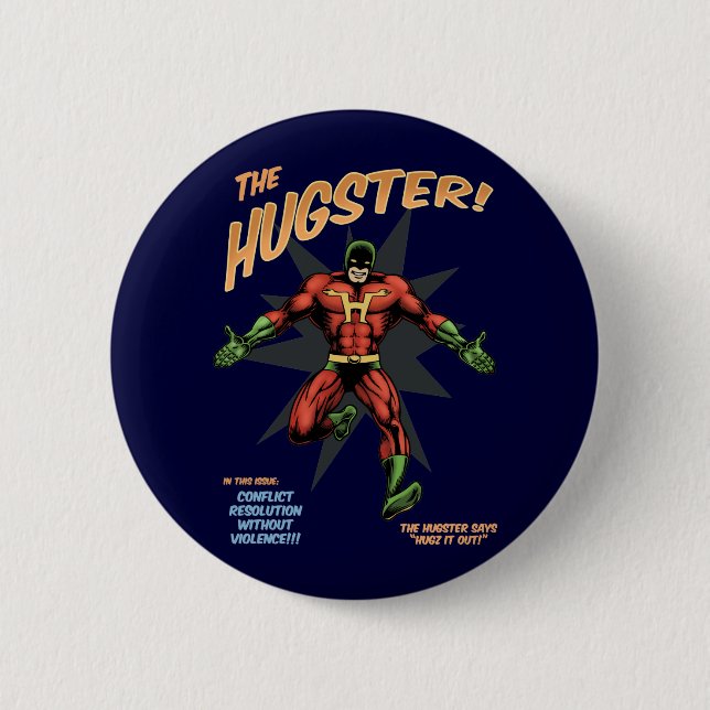 The Hugster Pinback Button (Front)