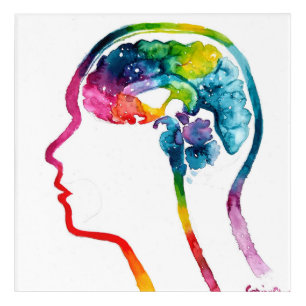 The human brain acrylic print