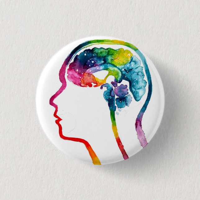 The human brain button (Front)