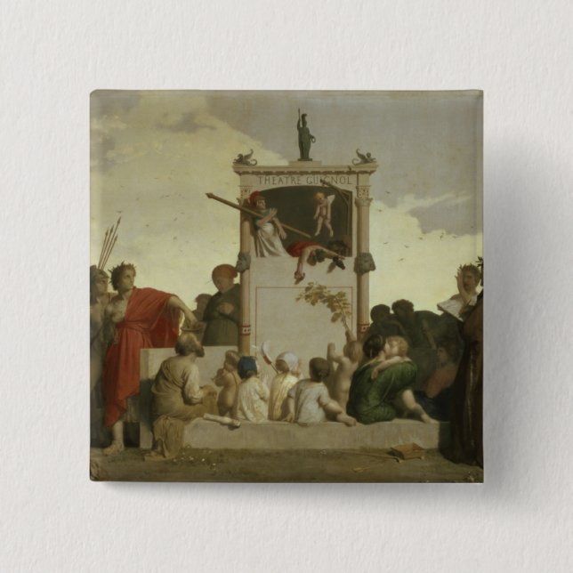 The Human Comedy, c.1852 Pinback Button (Front)