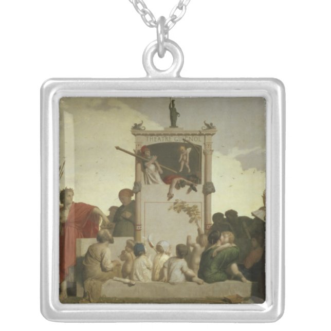 The Human Comedy, c.1852 Silver Plated Necklace (Front)