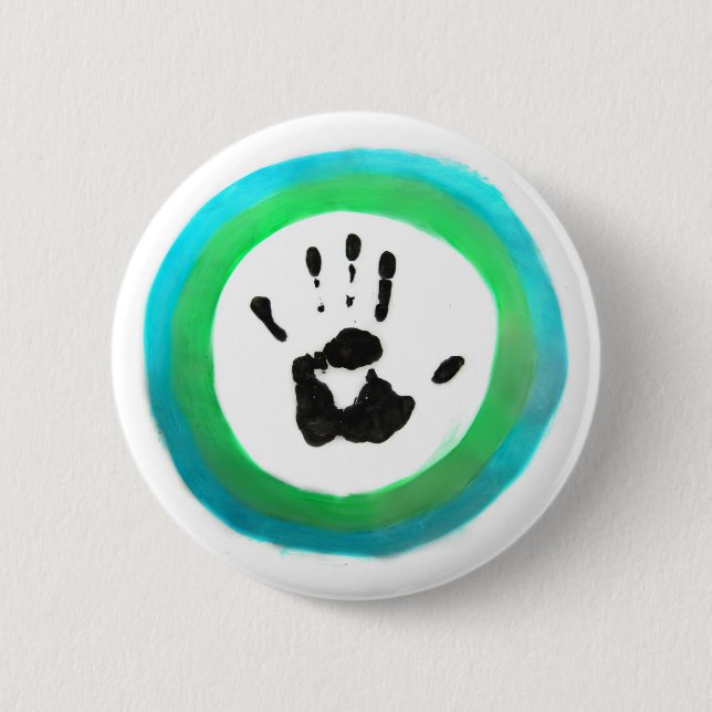 The Human Flag Pinback Button (Front)