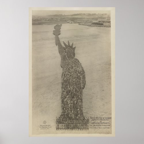 The Human Statue of Liberty at Camp Dodge Print