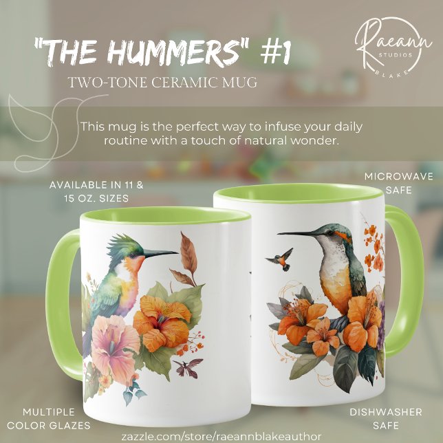 "The Hummers" #1 Hummingbirds Ceramic Mug (Creator Uploaded)