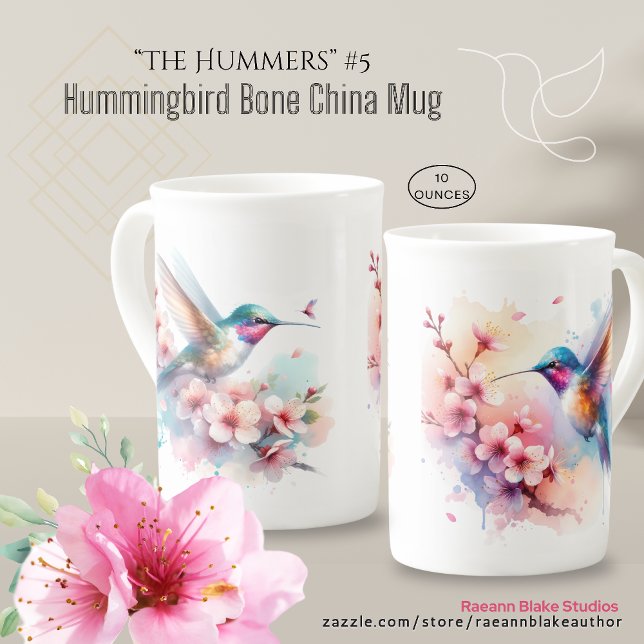 "The Hummers" #5 Hummingbird Bone China Mug (Creator Uploaded)