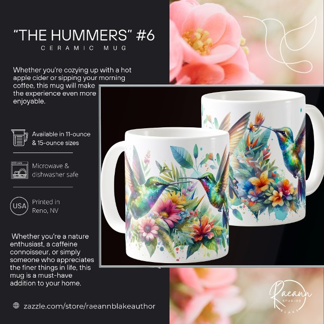 "The Hummers" #6 Hummingbirds Ceramic Mug (Creator Uploaded)