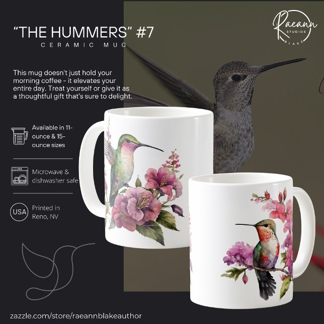"The Hummers" #7 Hummingbirds Ceramic Mug (Creator Uploaded)