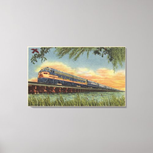 The Humming Bird Railroad Train Canvas Print