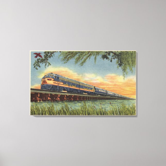 The Humming Bird Railroad Train Canvas Print (Front)