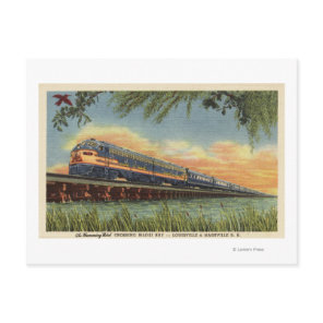 The Humming Bird Railroad Train Postcard