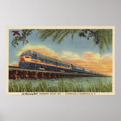 The Humming Bird Railroad Train Poster