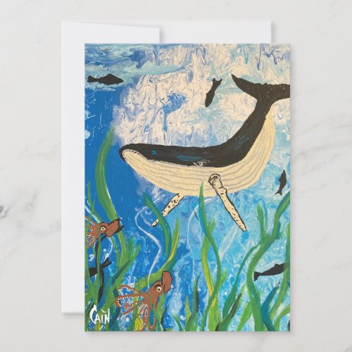 THE HUMPBACK WHALE THANK YOU CARD