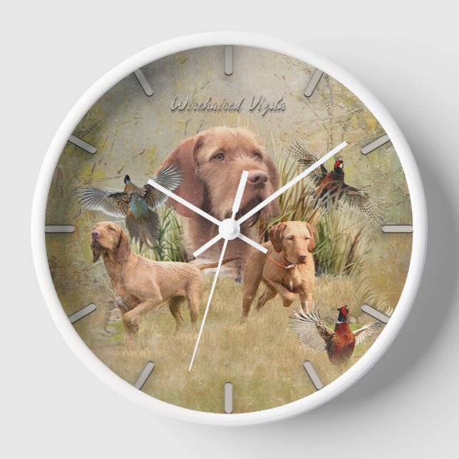 The Hungarian Wirehaired Vizsla  Clock (Front)