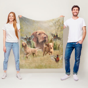 The Hungarian Wirehaired Vizsla Fleece Blanket