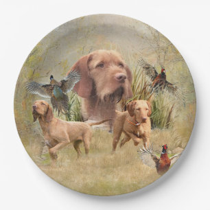 The Hungarian Wirehaired Vizsla  Paper Plates
