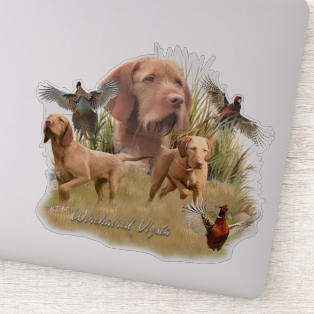 The Hungarian Wirehaired Vizsla  Sticker (Detail)