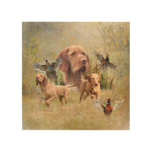 The Hungarian Wirehaired Vizsla  Wood Wall Art