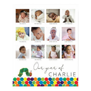 The Hungry Caterpillar | Baby's 1st Year Collage Poster