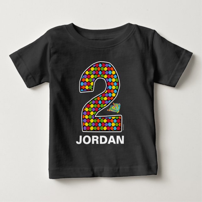 The Hungry Caterpillar Chalkboard 2nd Birthday Baby T-Shirt (Front)