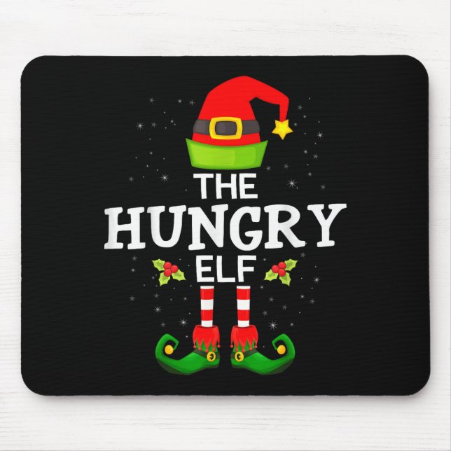 The Hungry Elf Christmas Family Matching Pajama  Mouse Pad (Front)