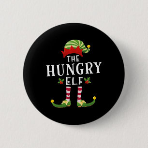 The Hungry Elf Christmas Matching Pajama Button