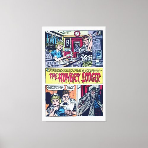 The Hungry Lodger Vintage 1950s Horror Comics Canvas Print