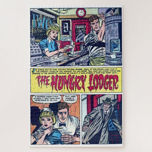 The Hungry Lodger Vintage 1950s Horror Comics Jigsaw Puzzle