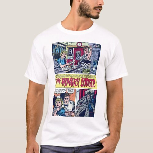 The Hungry Lodger Vintage 1950s Horror Comics T_Shirt