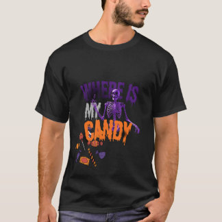 The Hungry Skeleton: Where’s My Candy ؟ 🍫 T-Shirt