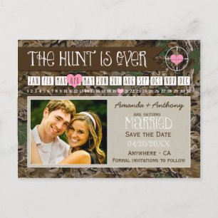 The Hunt Camo Calendar Photo Save The Date Cards