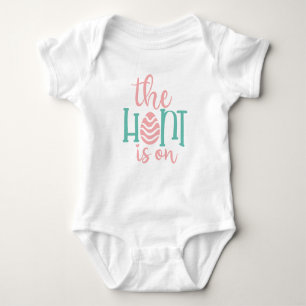 The Hunt is On Cute Easter Baby Bodysuit