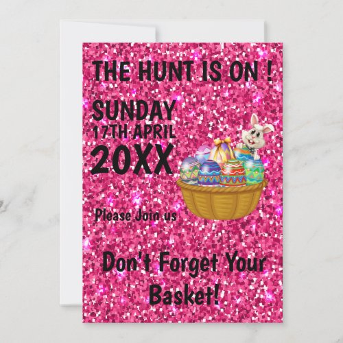 the hunt is onEaster Egg HuntFunny gift Invitation
