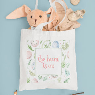 The Hunt Is On   Easter Eggs & Greenery   Easter Tote Bag