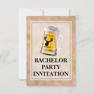 The Hunt is Over Bachelor Party Invitation