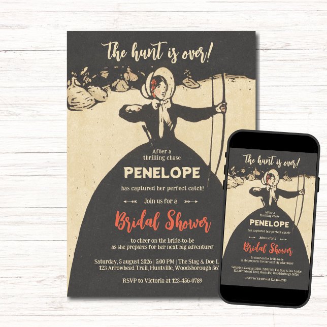 The Hunt Is Over Bridal Shower Invitation (Creator Uploaded)