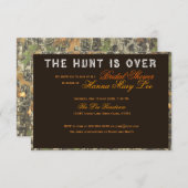 The Hunt Is Over Camo Bridal Shower Invitation (Front/Back)