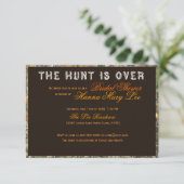 The Hunt Is Over Camo Bridal Shower Invitation (Standing Front)