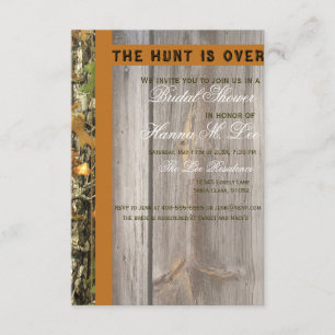 The Hunt Is Over Camo Bridal Shower Invitation