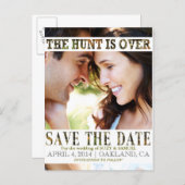 The Hunt is Over Camo Save The Date Announcement (Front/Back)