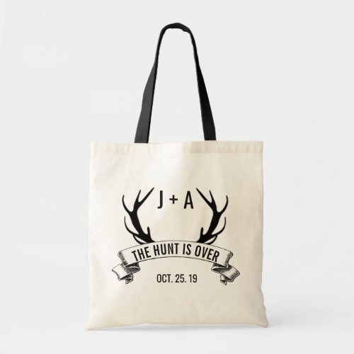 The Hunt is Over for Bride Bridesmaids Custom Tote Bag