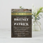 The Hunt is Over Hunting Camo Wedding Invitations (Standing Front)