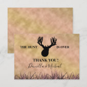 The Hunt is Over Hunting Wedding Thank You Card | Zazzle