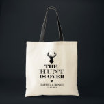 The Hunt is Over Rustic Country  Tote Bag<br><div class="desc">The Hunt is Over. Add a fun touch of color and unique style to your wedding or bridal shower favors. A bridal shower favor bag is a great addition to party planning. These unique bags will easily be used as a gift and can serve as a beautiful decoration at your...</div>