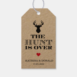 The Hunt is Over Rustic Country Wedding Gift Tags