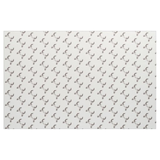 "The Hunt is Over" Rustic Deer Antler Banner Fabric