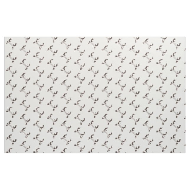 "The Hunt is Over" Rustic Deer Antler Banner Fabric (Fat Quarter)