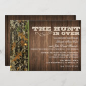 The Hunt Is Over Wedding Invitation (Front/Back)