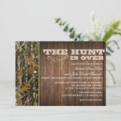 The Hunt Is Over Wedding Invitation (Standing Front)